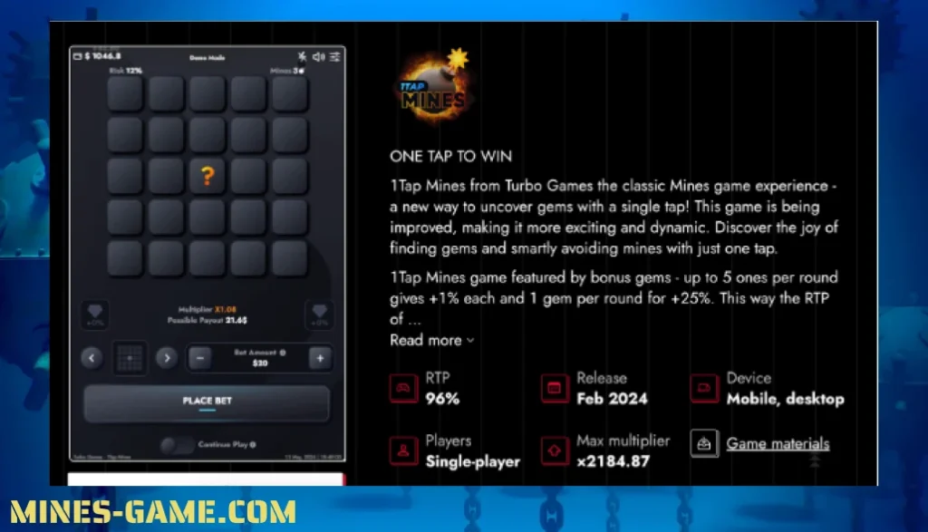 Mines Turbo Games 1tap