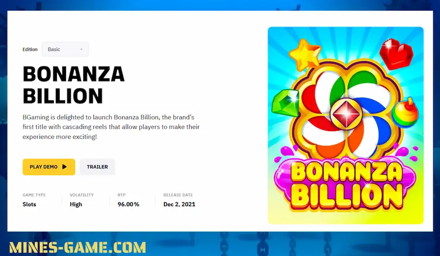 Bonanza Billion BGaming