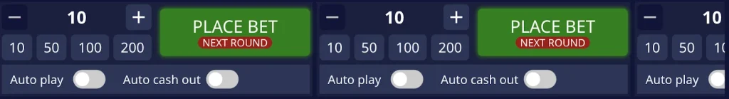 Configuração de apostas para o jogo Super Heli com opções de autoplay e cashout automático